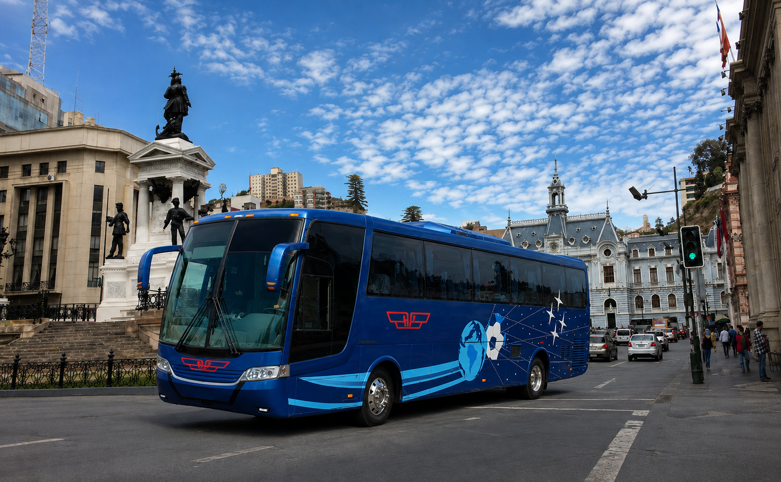 Bus La Porteña Real en Valparaíso